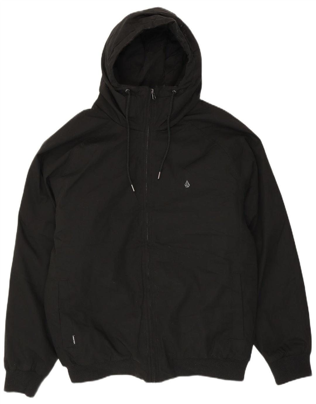 VOLCOM Veste bomber à capuche pour homme UK 40 Large Noir