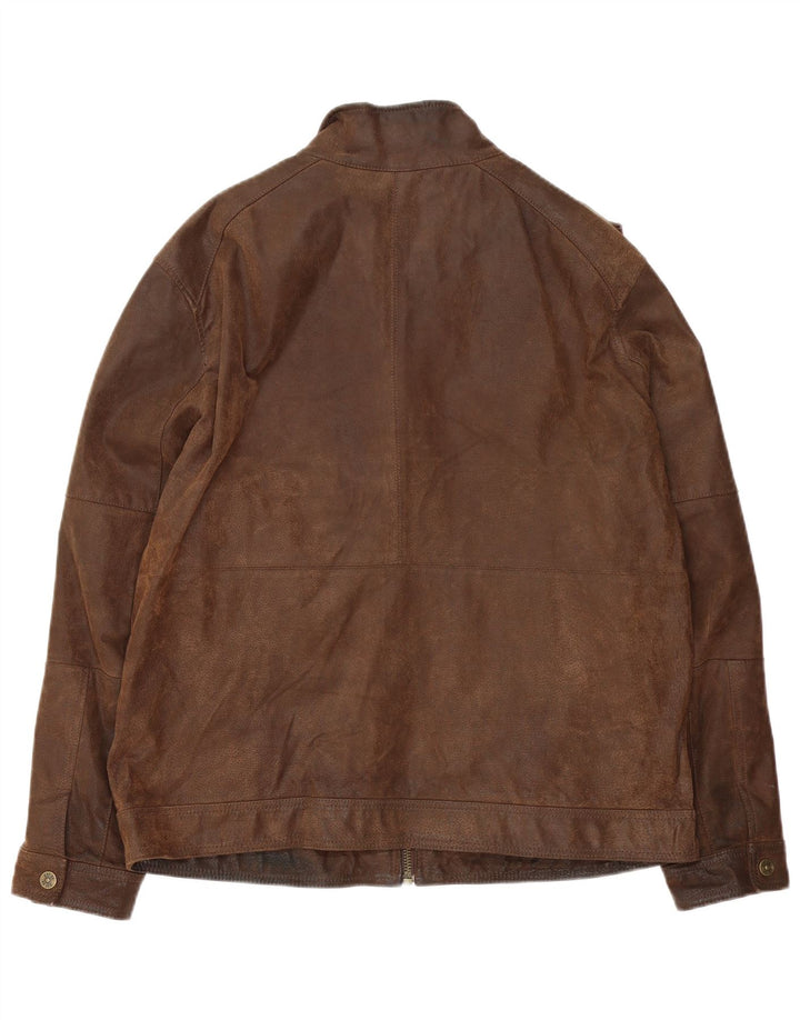 Marks & Spencer Veste en cuir pour homme UK 42 XL Cuir marron