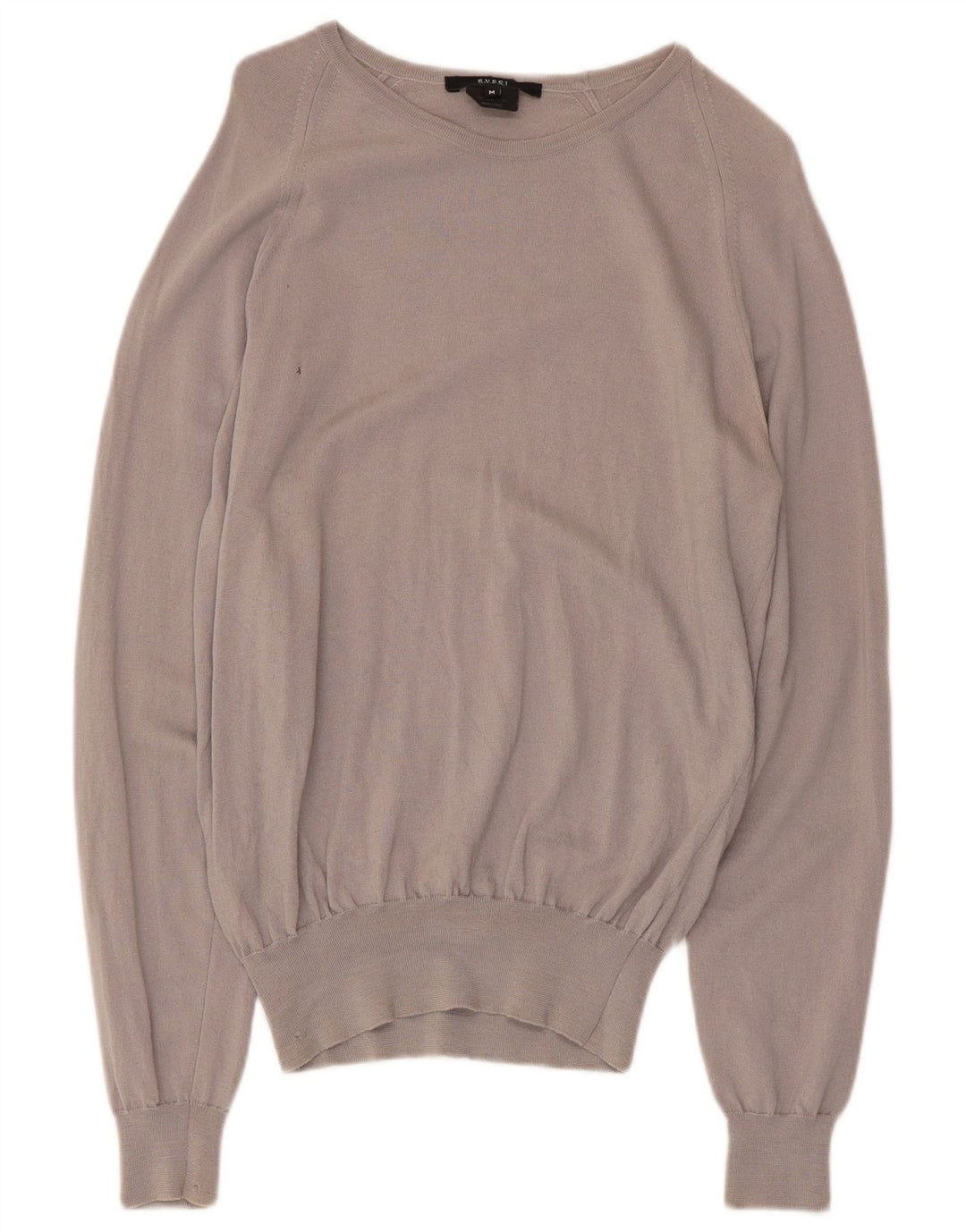 Gucci Pull col bateau pour femme UK 12 Laine gris moyen