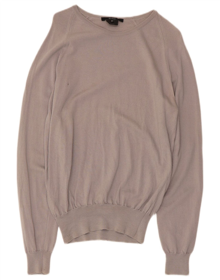 Gucci Pull col bateau pour femme UK 12 Laine gris moyen