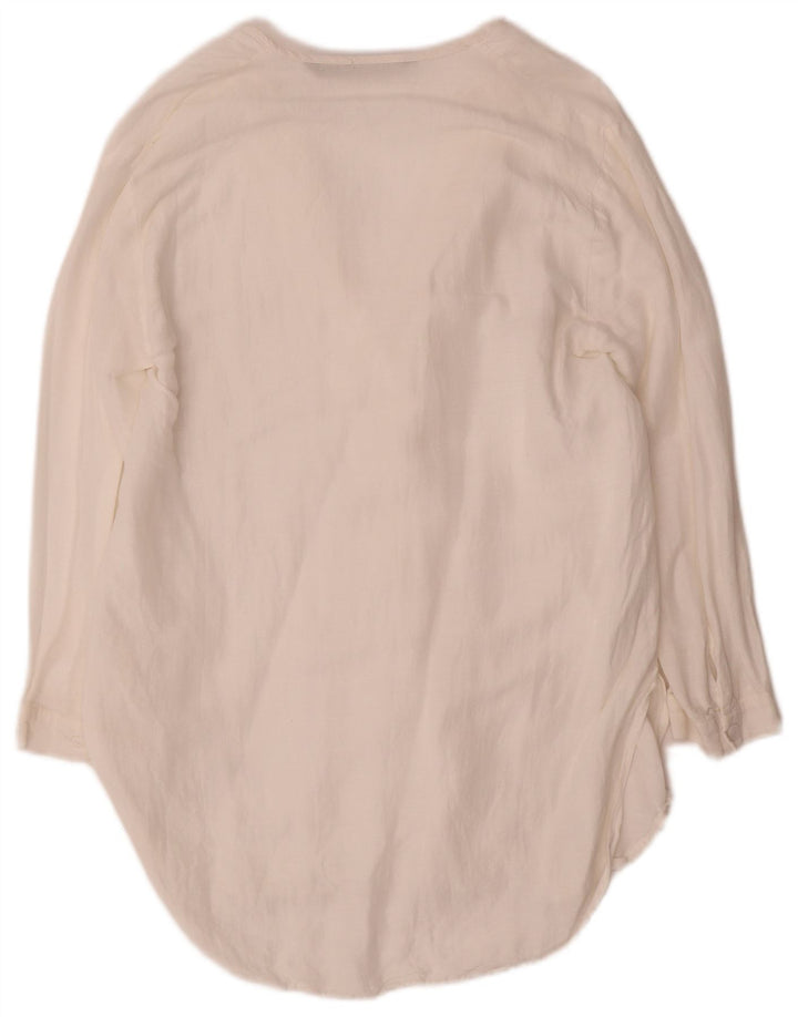 Zara Tunique à manches 3/4 pour femme UK 10 Small Blanc