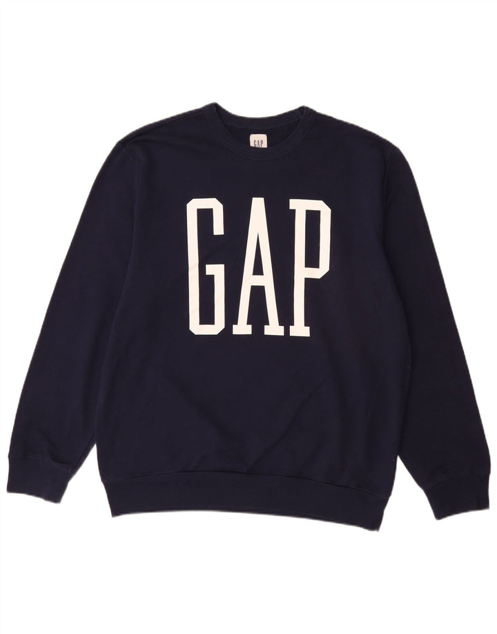 GAP Sweat-Shirt Graphique Homme Grand Bleu Marine Coton