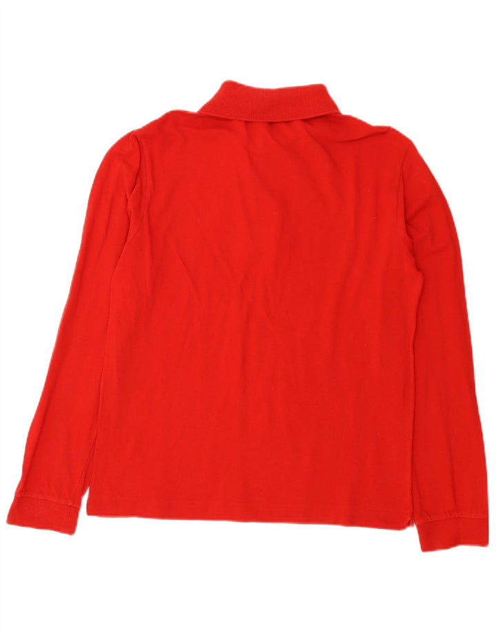 Lacoste Polo à manches longues pour homme Taille 3 Petit coton rouge