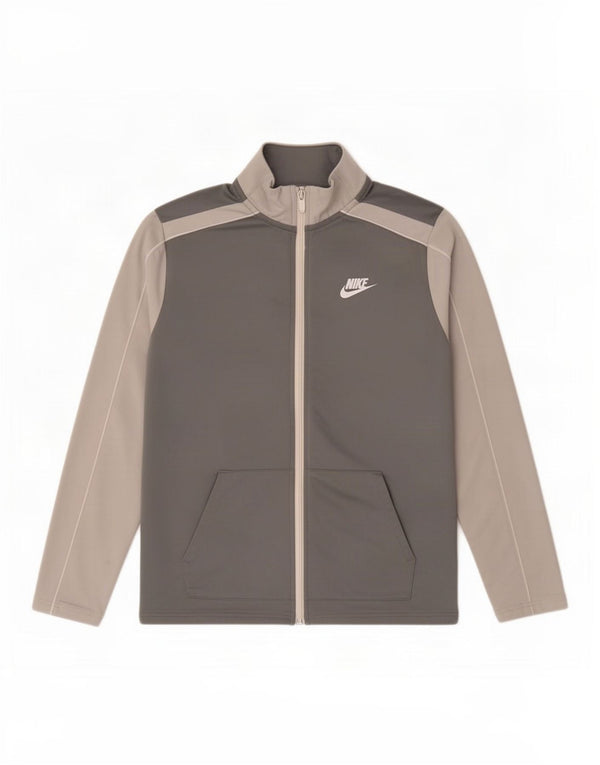 Veste de survêtement Nike pour garçon 13-14 ans XL Gris Colorblock Polyester