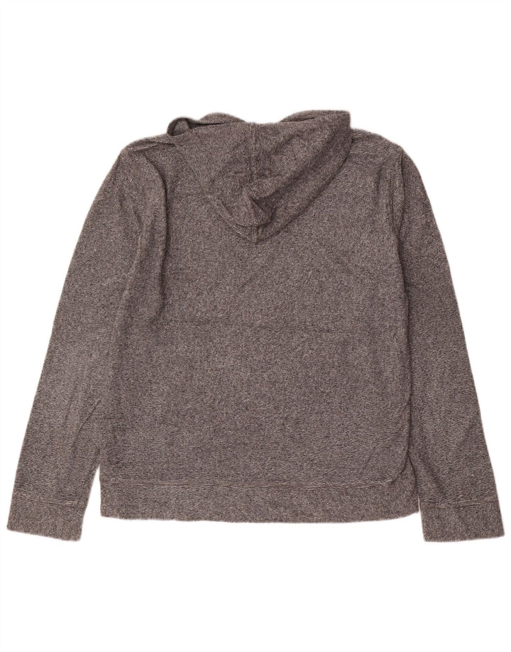 CALVIN KLEIN JEANS Pull à capuche pour femme UK 14 Gris moyen chiné en coton