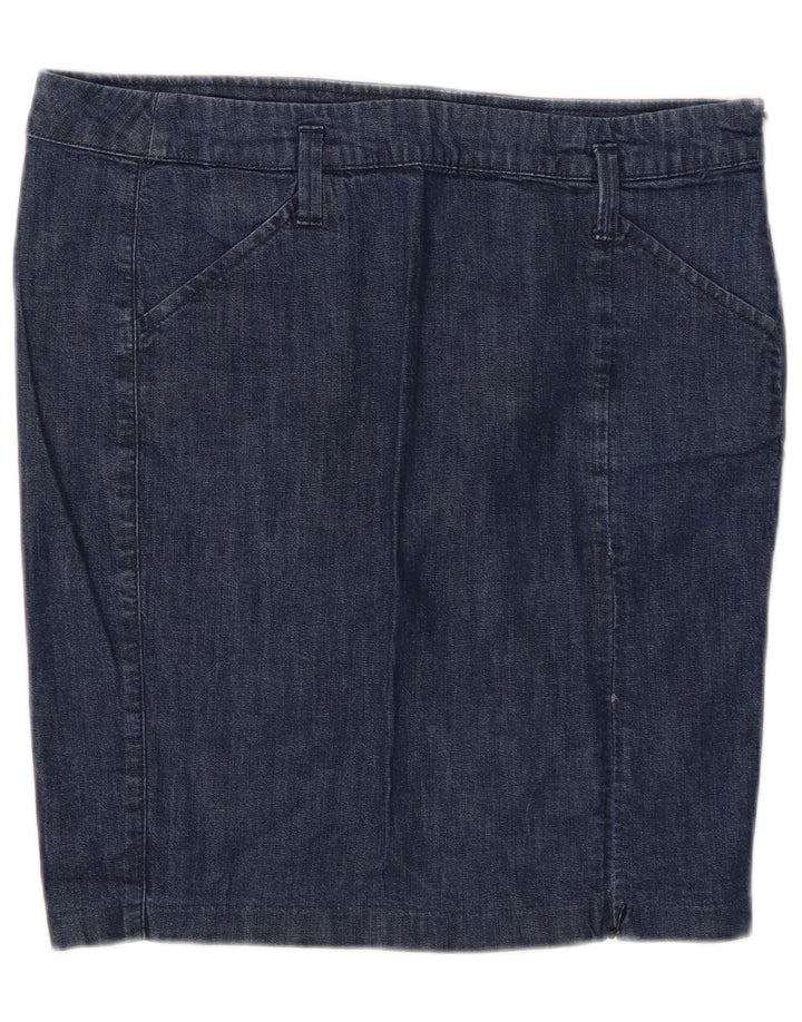 BENETTON Jupe en Jean Femme IT 44 Medium W30 Bleu Marine Coton