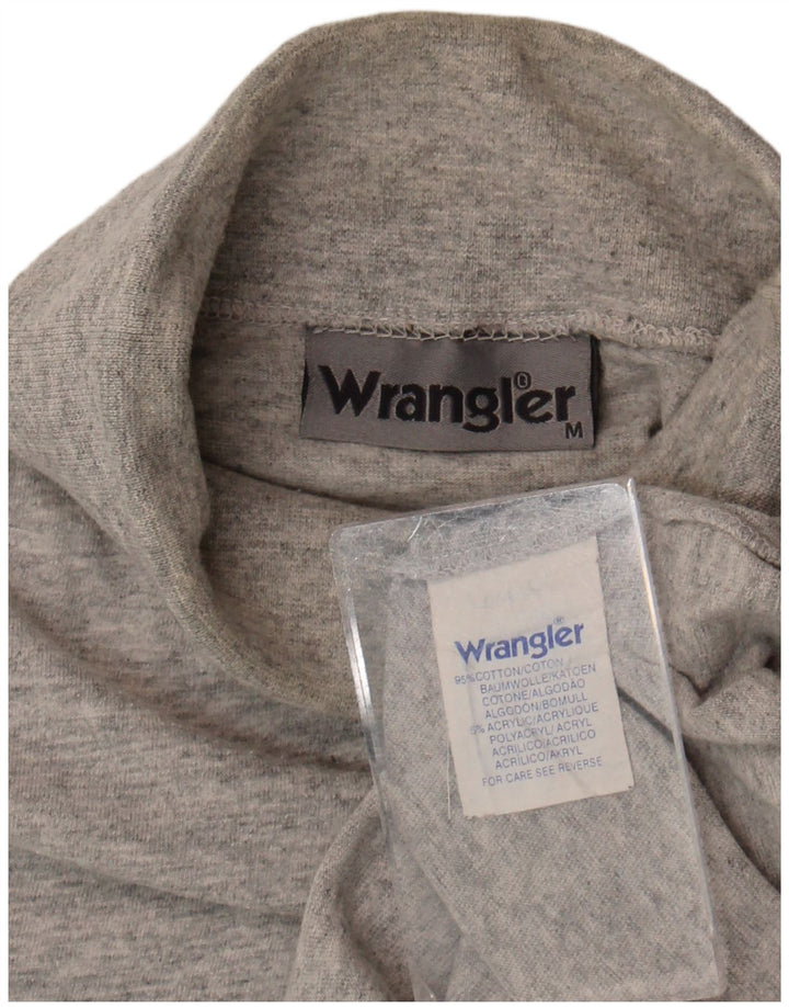 Wrangler Haut à col roulé pour homme à manches longues en coton gris moyen