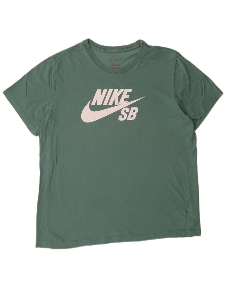 Nike T-shirt graphique pour homme XL en coton vert