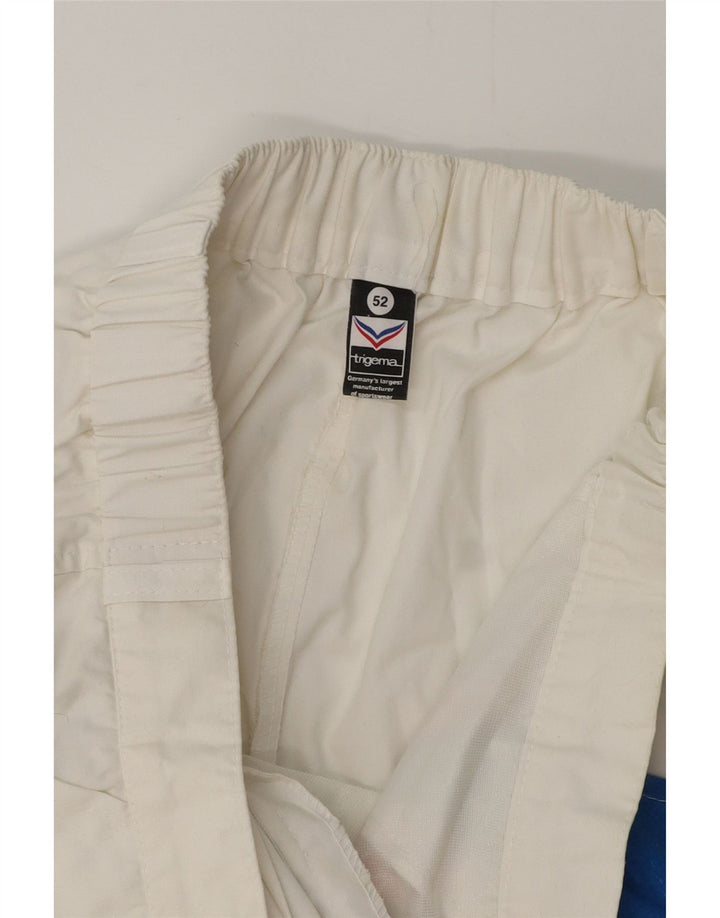 TRIGEMA Short Chino Homme IT 52 XL W36 Blanc Géométrique Coton