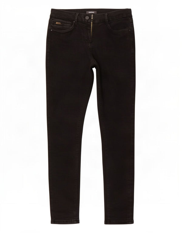 Marks & Spencer Jean Jegging Femme UK 12 Moyen W30 L30 Coton Noir