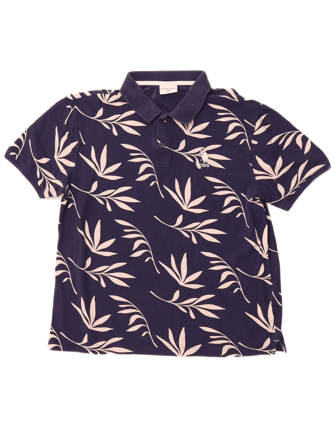 POLO AMÉRICAIN ASSN. Polo Homme Bleu Marine Moyen Coton Floral