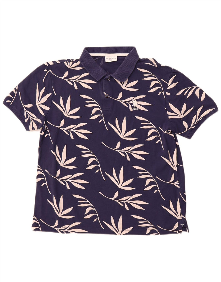 POLO AMÉRICAIN ASSN. Polo Homme Bleu Marine Moyen Coton Floral
