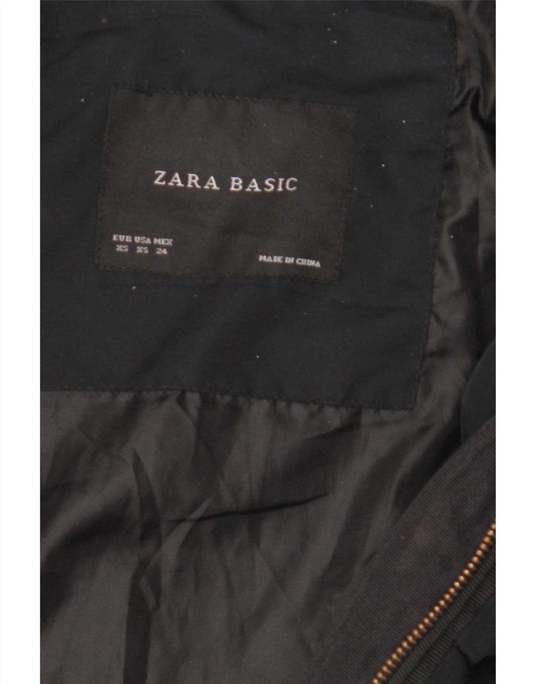 Zara Veste matelassée pour femme UK 6 XS Noir