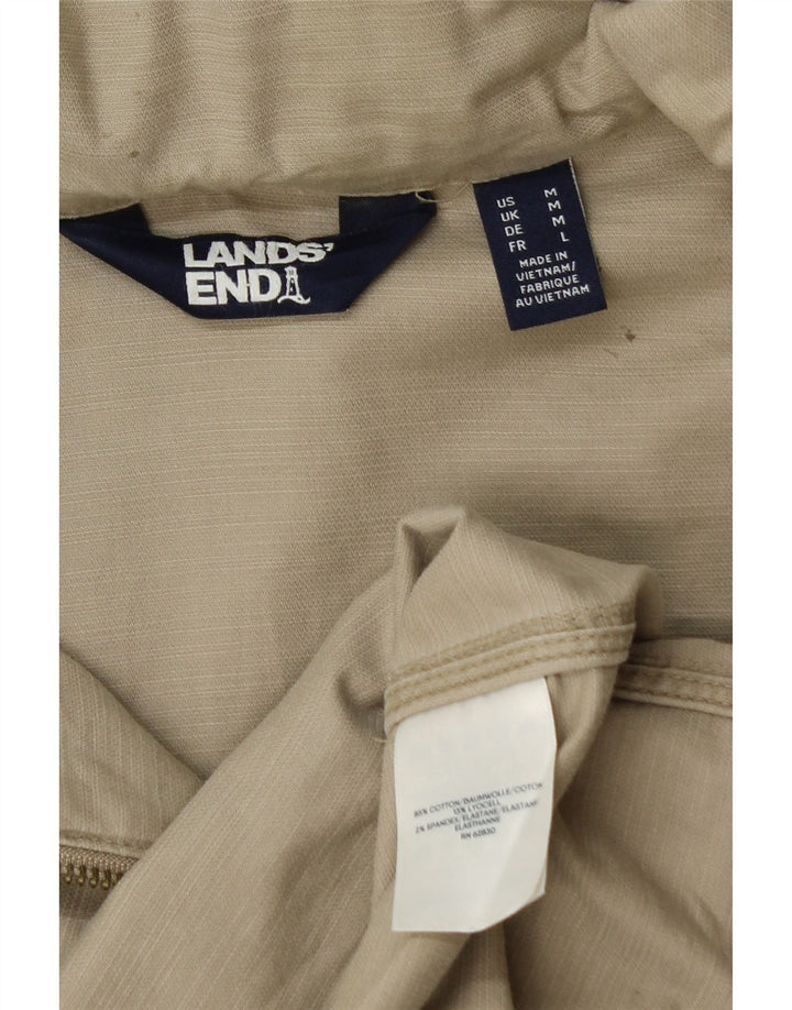 Lands End Veste utilitaire à capuche pour femme UK 14 Coton vert moyen