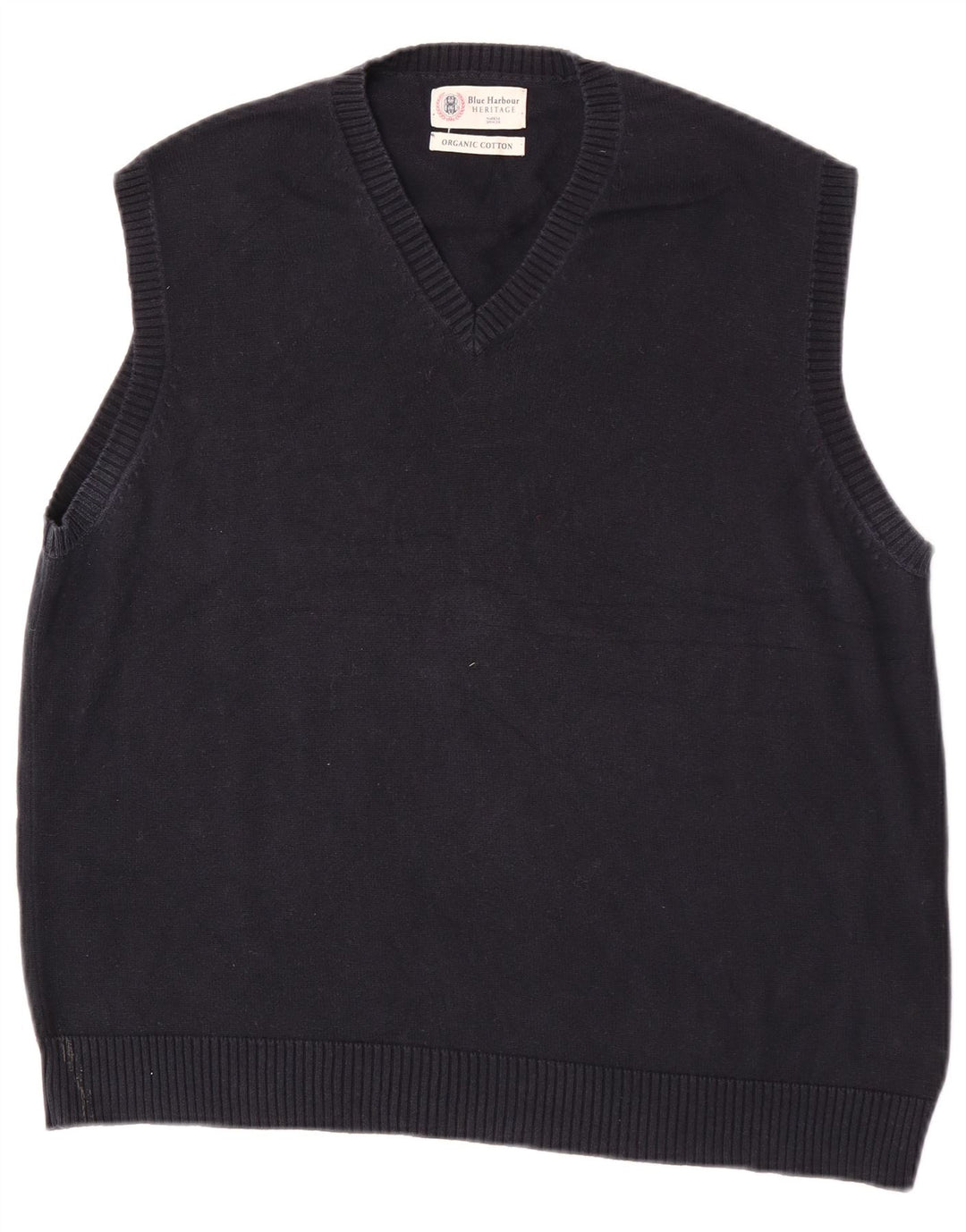Marks & Spencer Débardeur Blue Harbor Vest pour hommes, grand coton bleu marine