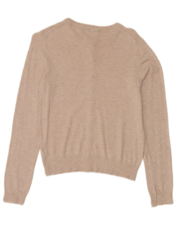 Marks & Spencer Pull Cardigan Femme UK 10 Petite Viscose Beige