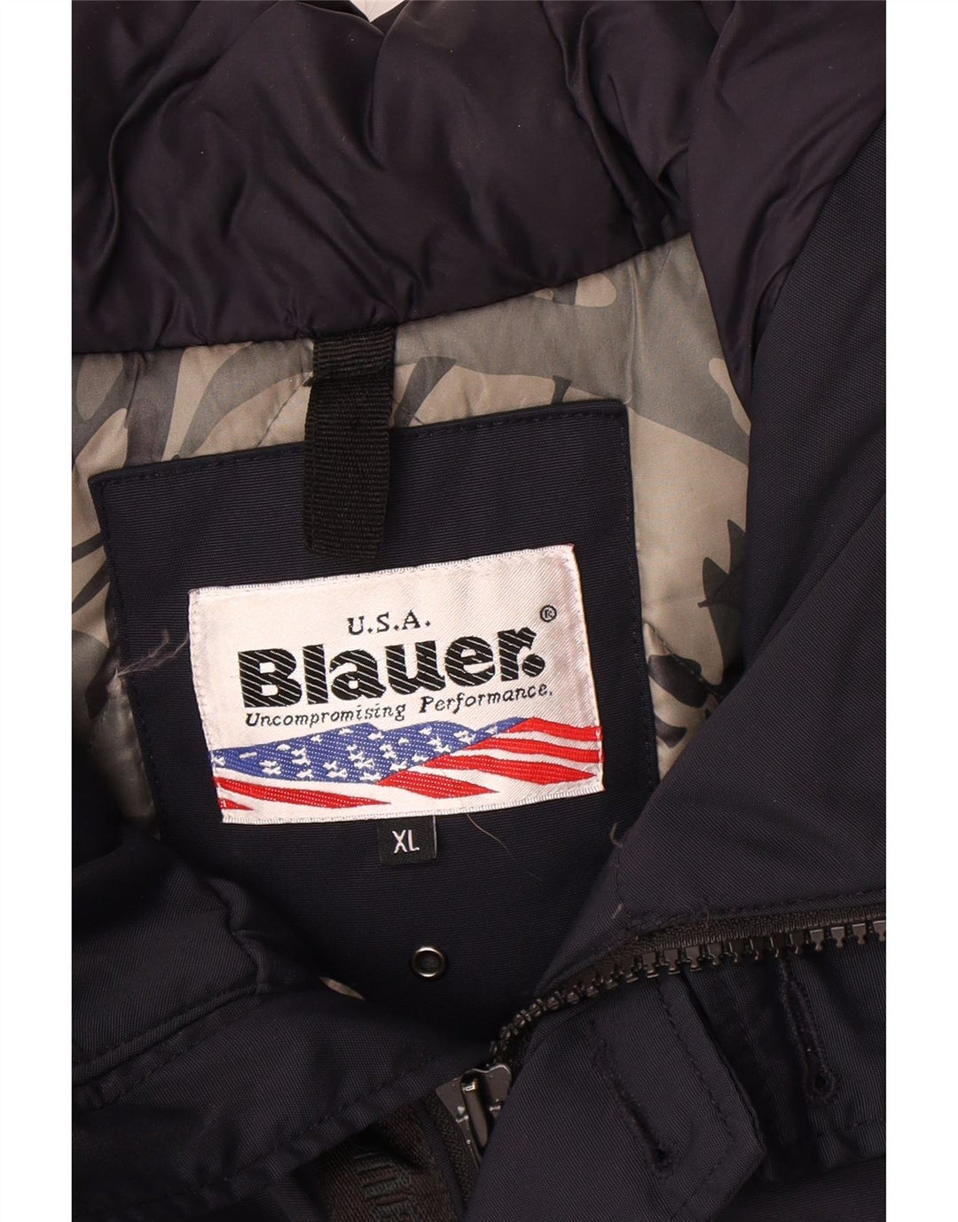 BLAUER Parka à capuche pour homme UK 42 XL Bleu marine