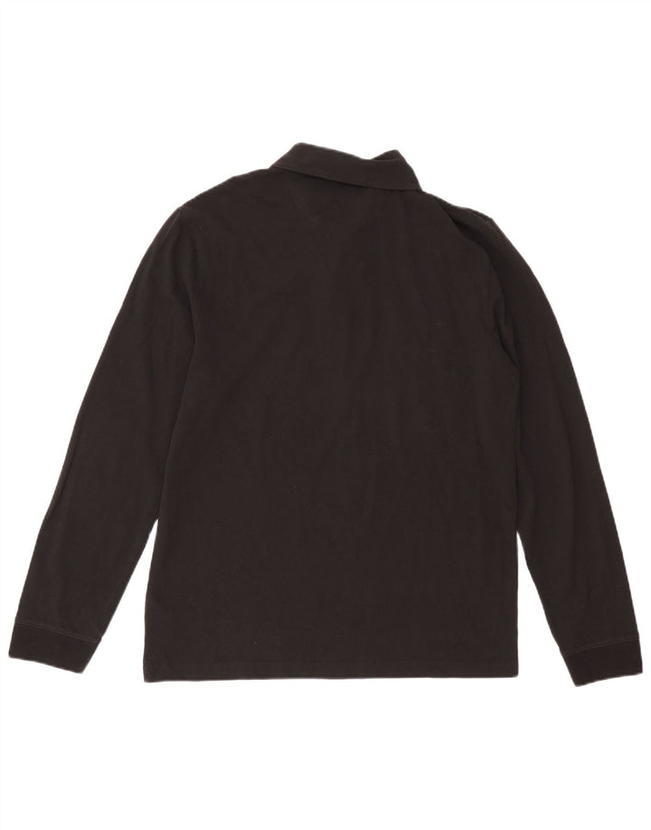 Farah Polo à manches longues pour hommes, grand coton noir