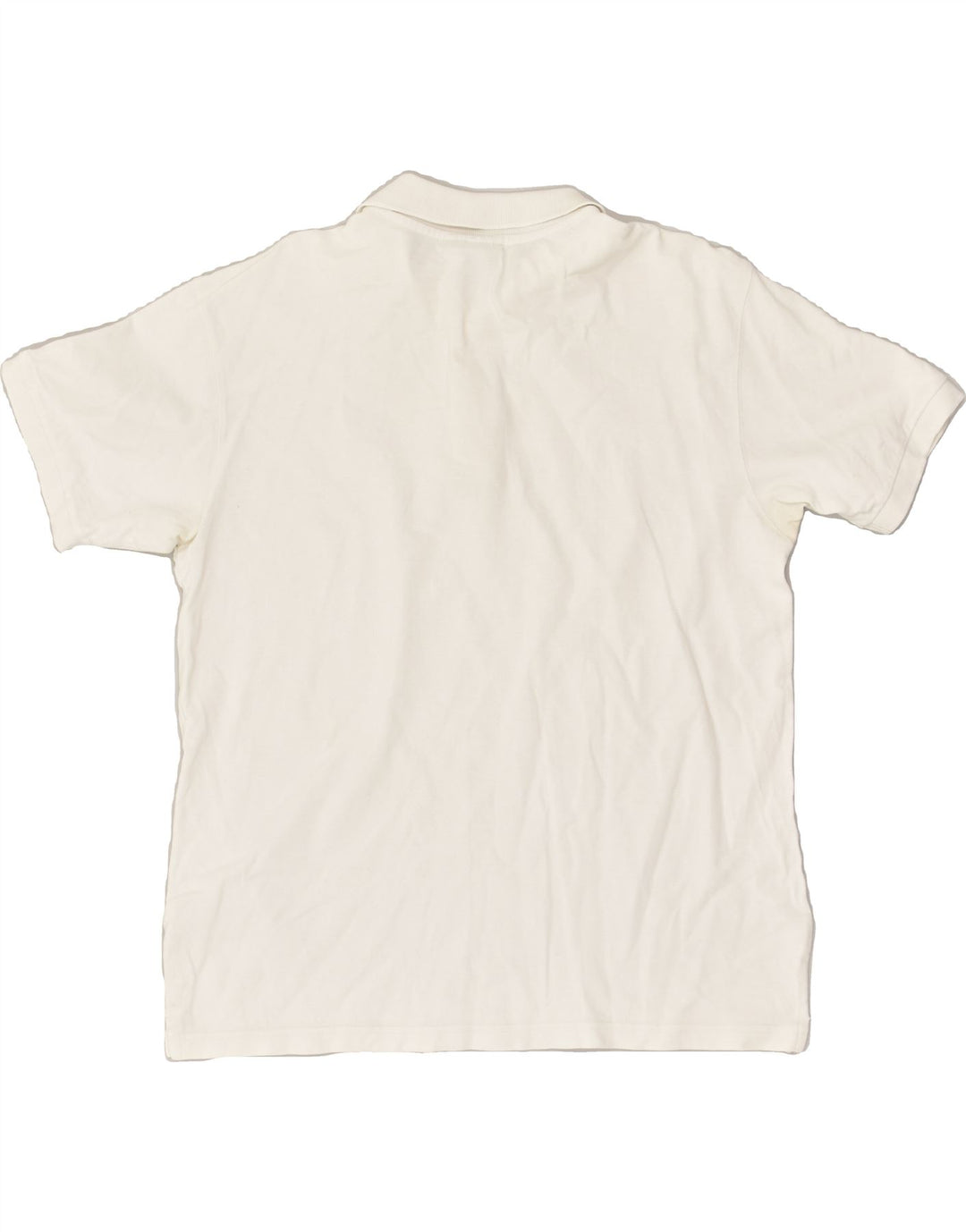 ASICS Mens Polo Shirt Large White Cotton | Vintage Asics | Thrift | Second-Hand Asics | Used Clothing | Messina Hembry 