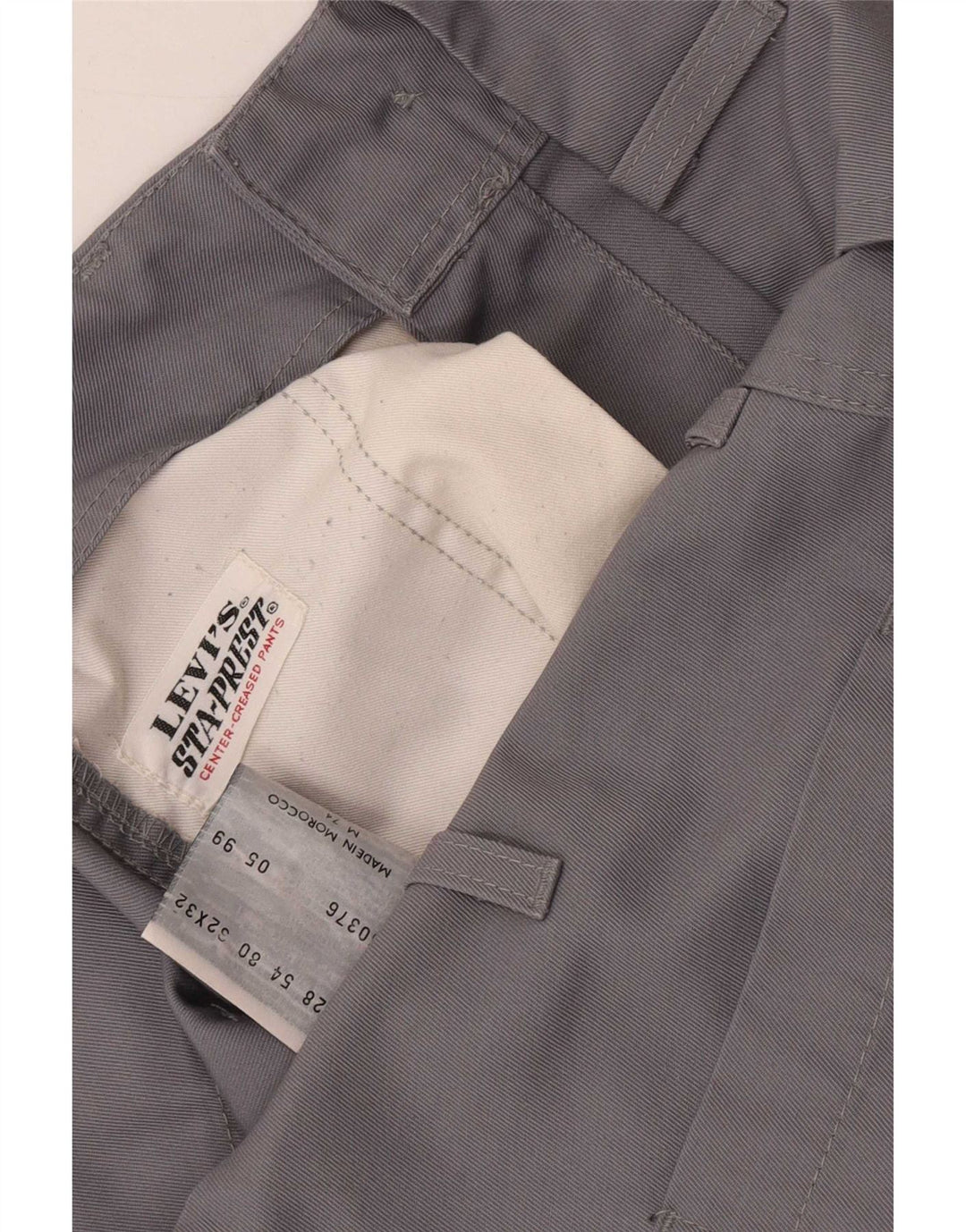 Levi's Pantalon Chino Droit Homme W32 L32 Gris Polyester