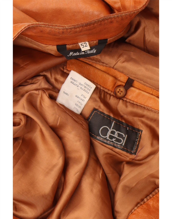 Desi Veste en cuir pour homme IT 52 XL Cuir marron