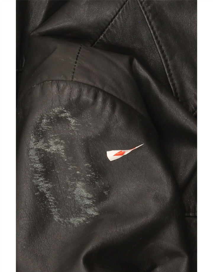 veste en cuir homme vintage EU 50 Grand cuir noir