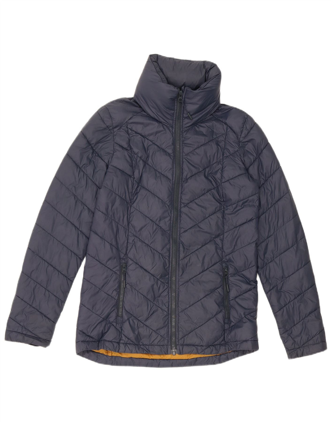 Fat Face Veste matelassée à capuche pour femme UK 8 Small Bleu marine Nylon