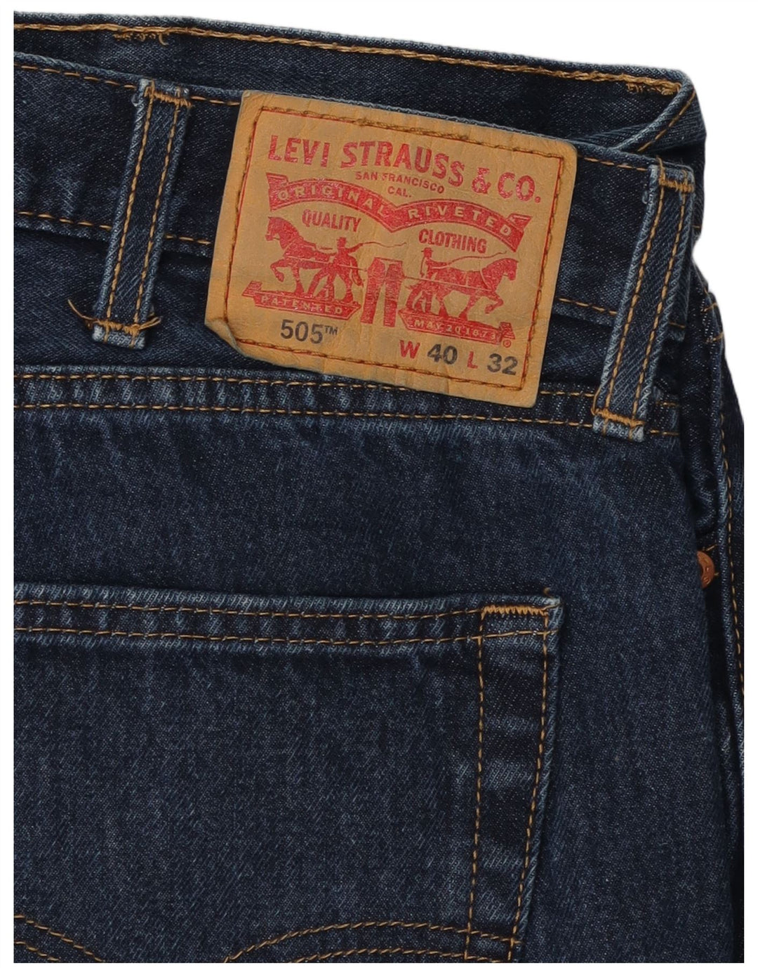 Levi's Jean 505 Straight Homme Bleu Marine W40 L30 Coton
