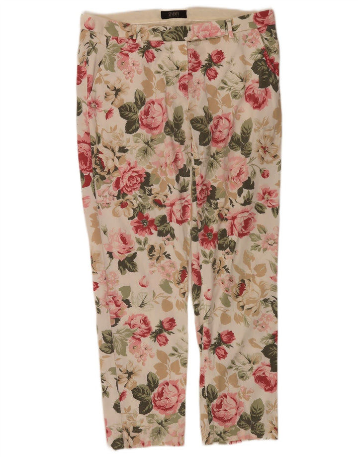 Seventy Pantalon court pour femme IT 44 Medium W30 L26 Floral multicolore