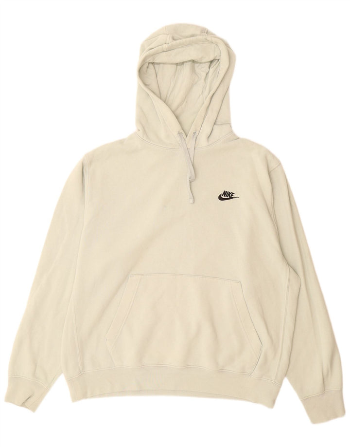 Nike Pull à capuche pour homme en coton blanc cassé