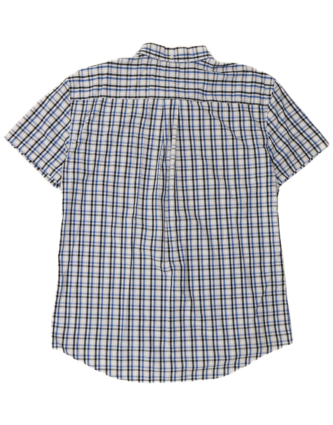 TOMMY HILFIGER Chemise Slim à Manches Courtes pour Hommes 2XL Coton à Carreaux Bleu