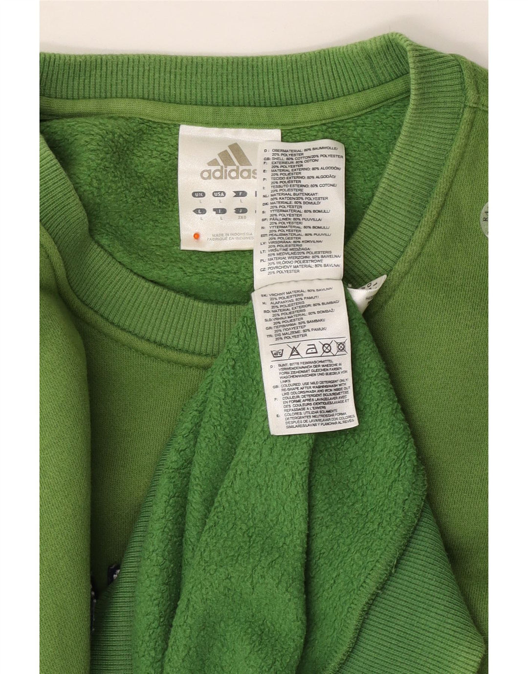 ADIDAS Sweat-shirt graphique pour hommes en coton vert grand