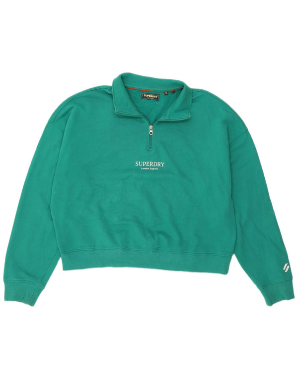 Superdry Sweat-shirt graphique surdimensionné pour femme UK 10 Petit Vert