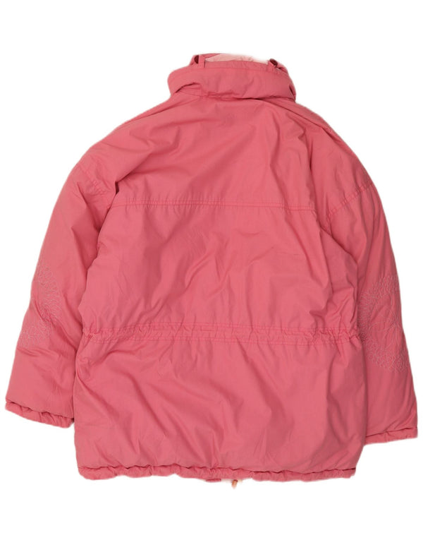 Diadora Veste matelassée surdimensionnée graphique pour femme UK 10 Small Rose Polyester