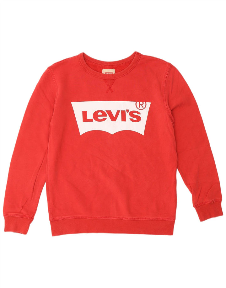LEVI'S Sweatshirt Graphique Garçon 15-16 ans Rouge Coton