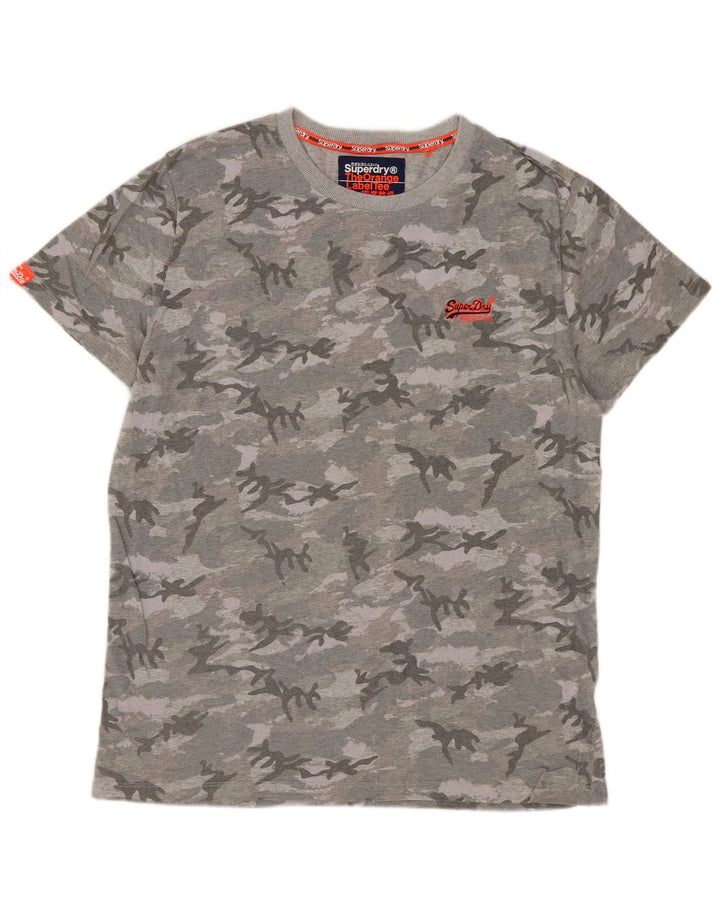 SUPERDRY T-Shirt Homme Gris Moyen Camouflage