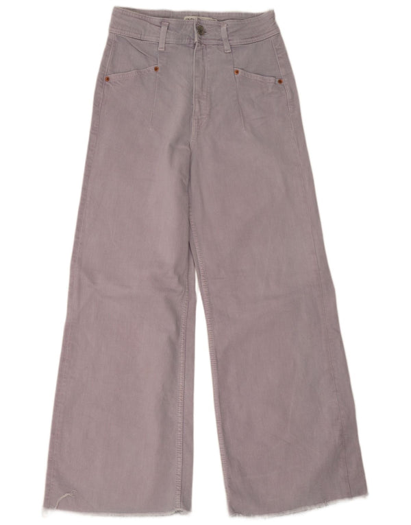 Zara Jean taille haute jambe large pour femme EU 36 XS W26 L28 Violet