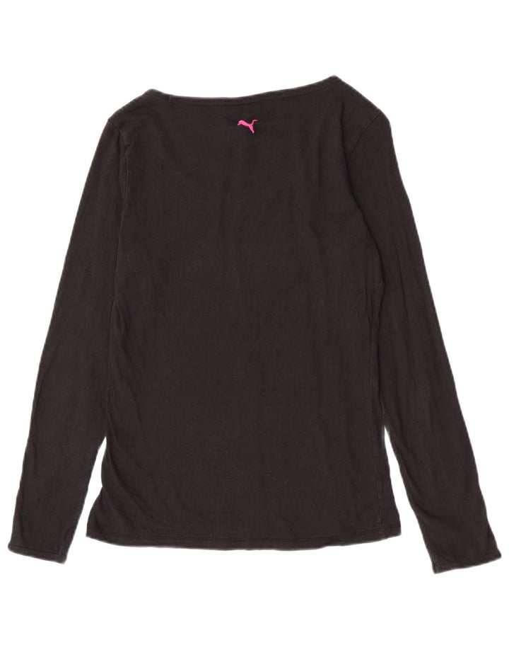 Puma Haut graphique à manches longues pour femme UK 12 Medium Noir