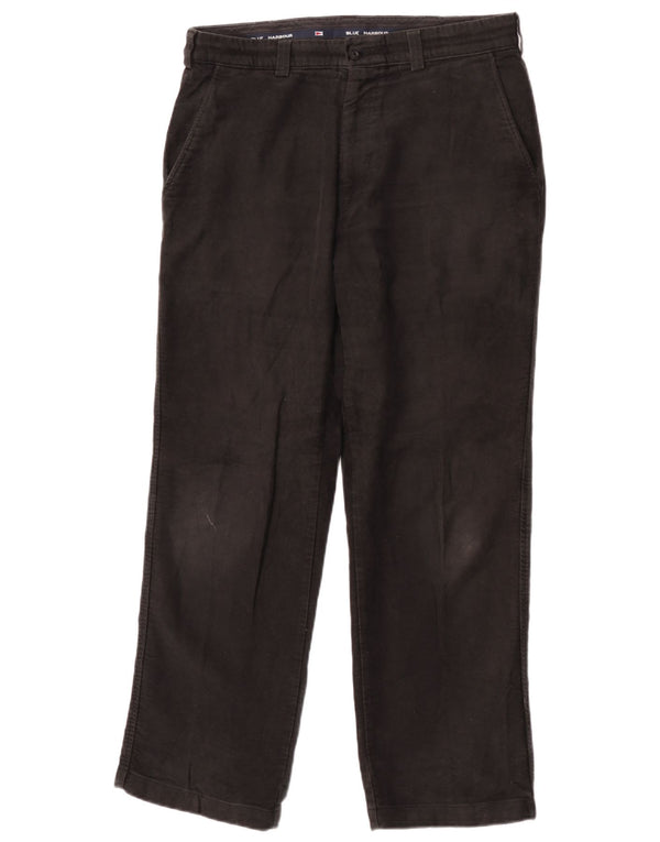 Marks & Spencer Pantalon Chino Droit Blue Harbor Homme W34 L29 Noir