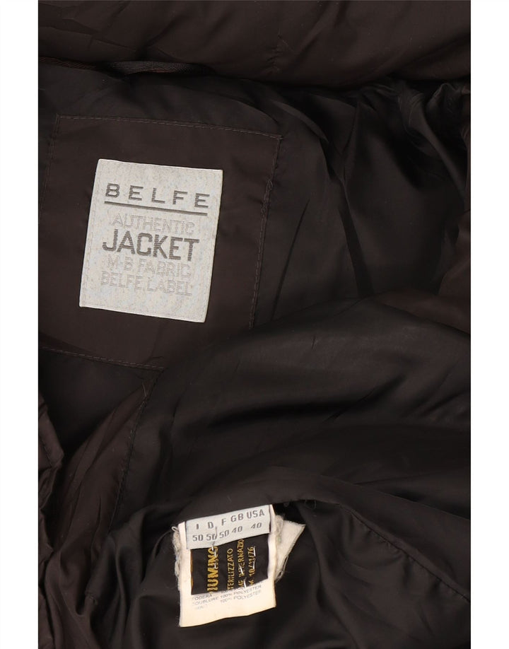 Belfe Veste matelassée à capuche pour homme UK 40 Large Noir Polyester