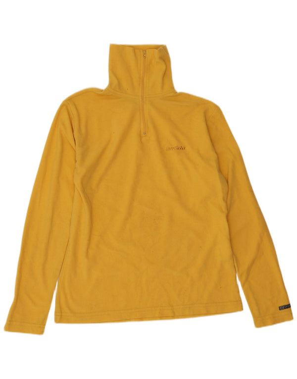 Invicta Pull polaire à col zippé pour femme UK 12 Jaune moyen Polyester