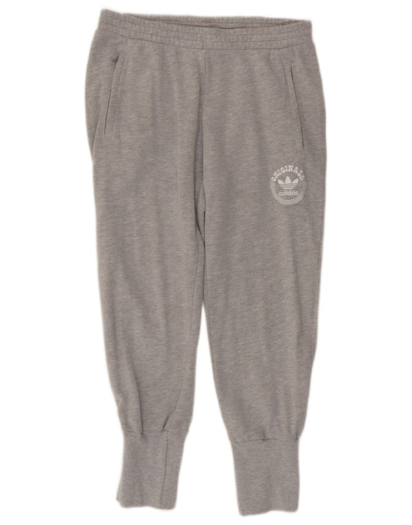 ADIDAS Pantalon de survêtement graphique pour femme Joggers EU 42 Large Gris Moucheté