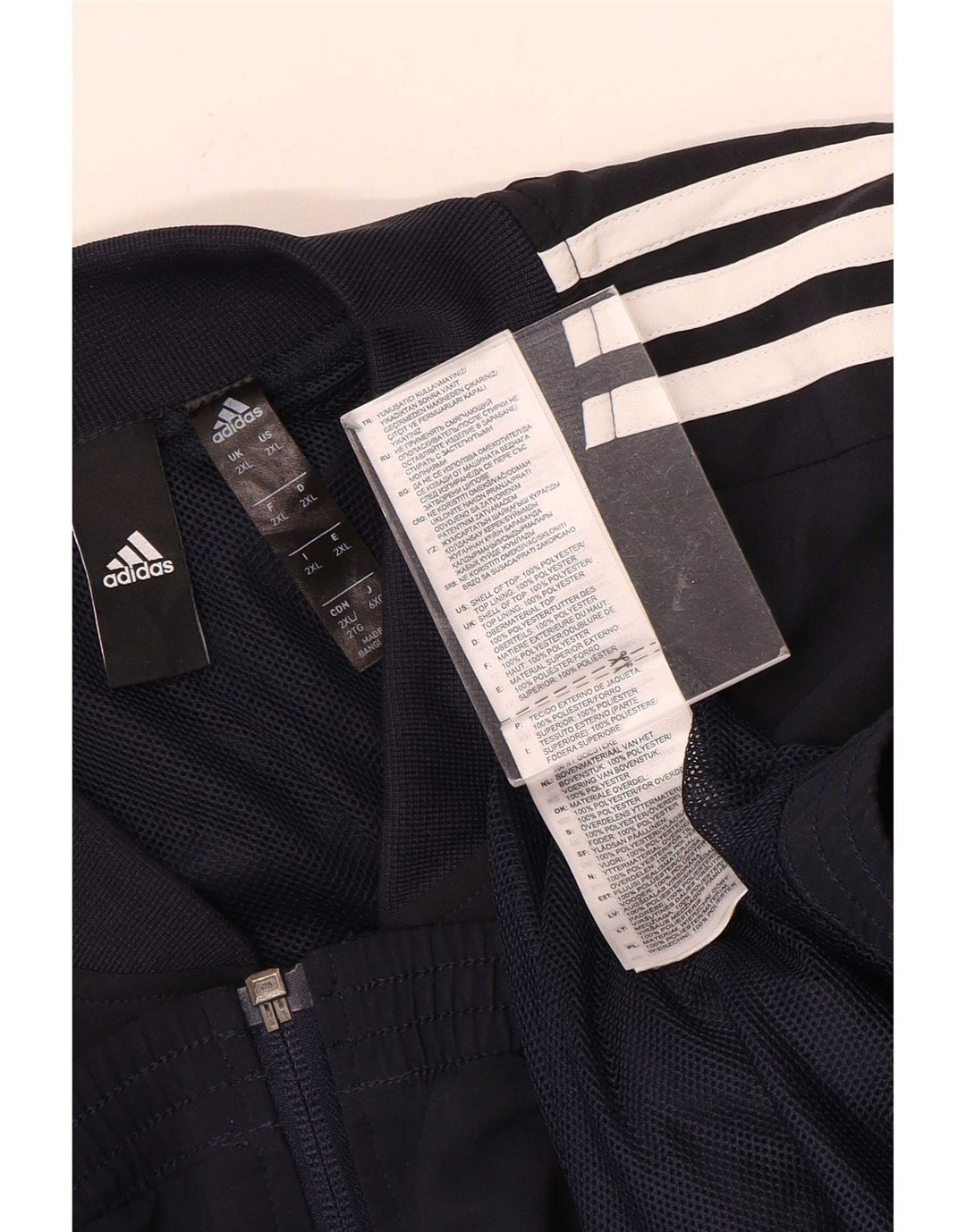 Adidas Veste de survêtement pour homme 2XL Bleu marine Polyester