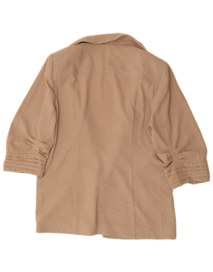Marks & Spencer Veste blazer à manches 3/4 pour femme UK 12 Beige moyen
