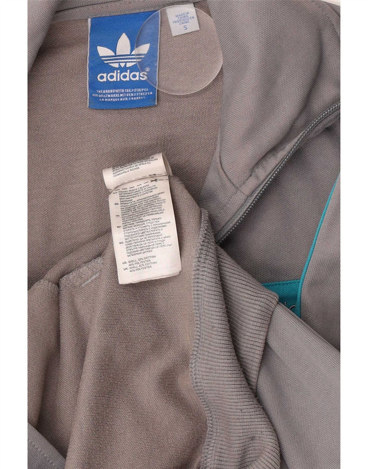 Adidas Veste de survêtement pour homme Taille S en coton color block Gris