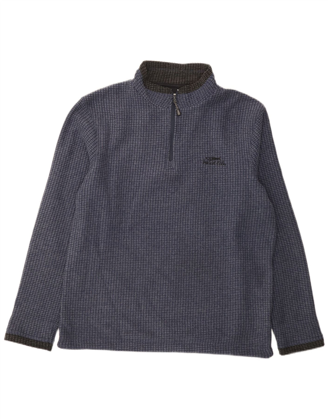 Weird Fish Pull polaire à col zippé pour homme Grand bleu marine Polyester