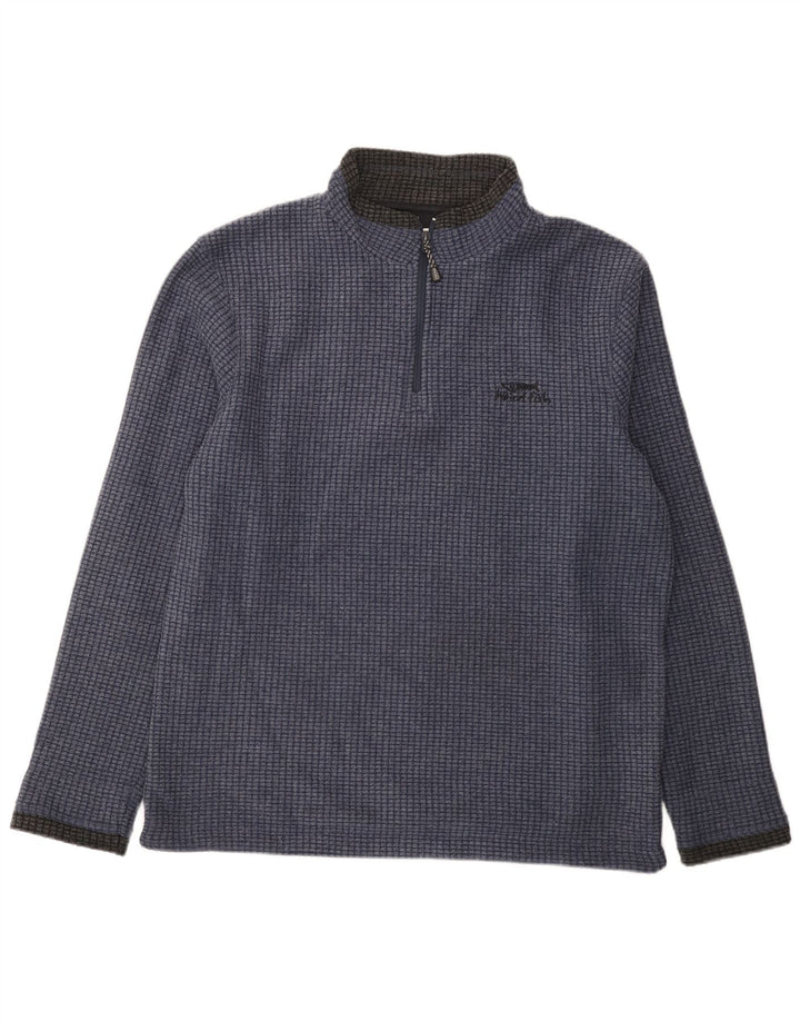 Weird Fish Pull polaire à col zippé pour homme Grand bleu marine Polyester