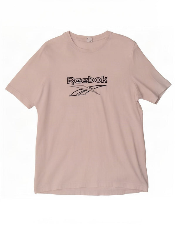 Reebok T-Shirt Graphique Homme Petit Blanc Coton