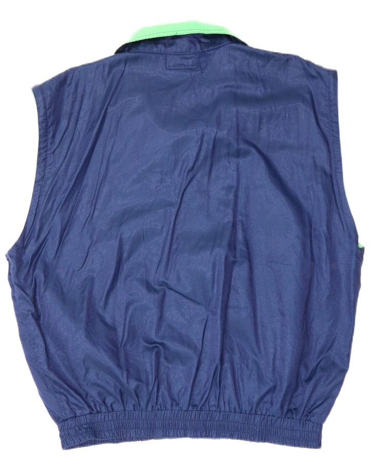 ASICS Veste de survêtement graphique pour hommes IT 54 XL Bleu Colorblock