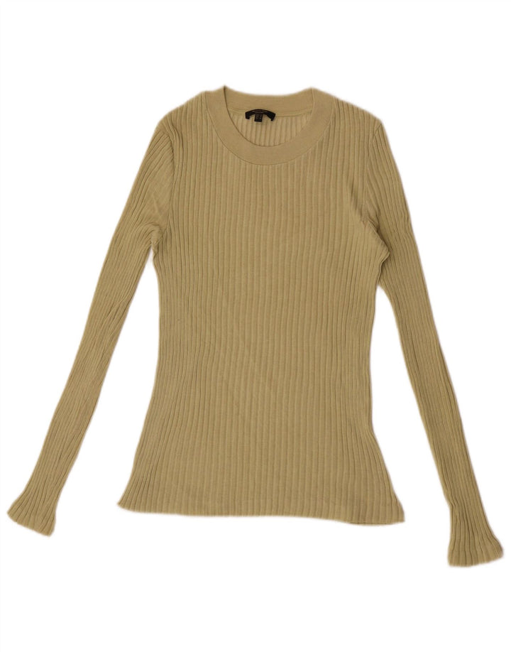 Massimo Dutti Haut à manches longues pour femme UK 8 Small Kaki